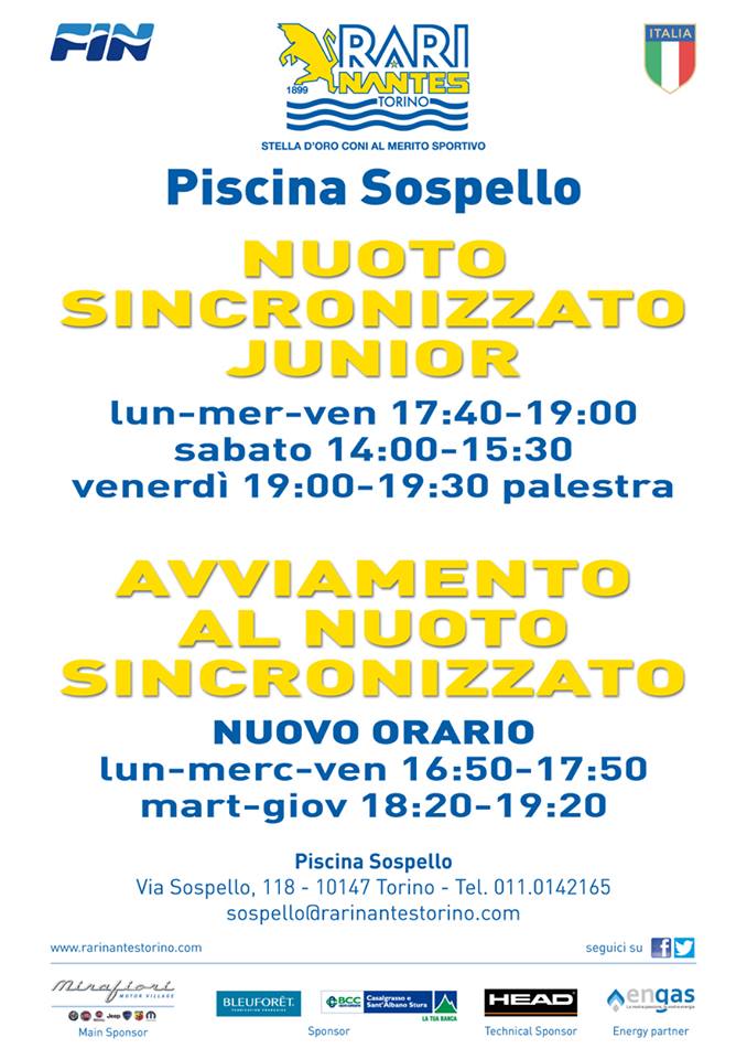 Sospello, nuoto sincronizzato: squadra e corsi di avviamento